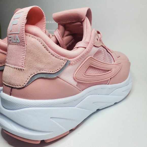 FILA AMORE LOW TRAINERS RUNNING SPORT SNEAKERS WOMEN SHOES PINK/WHITE SIZE 10 - Picture 7 of 13